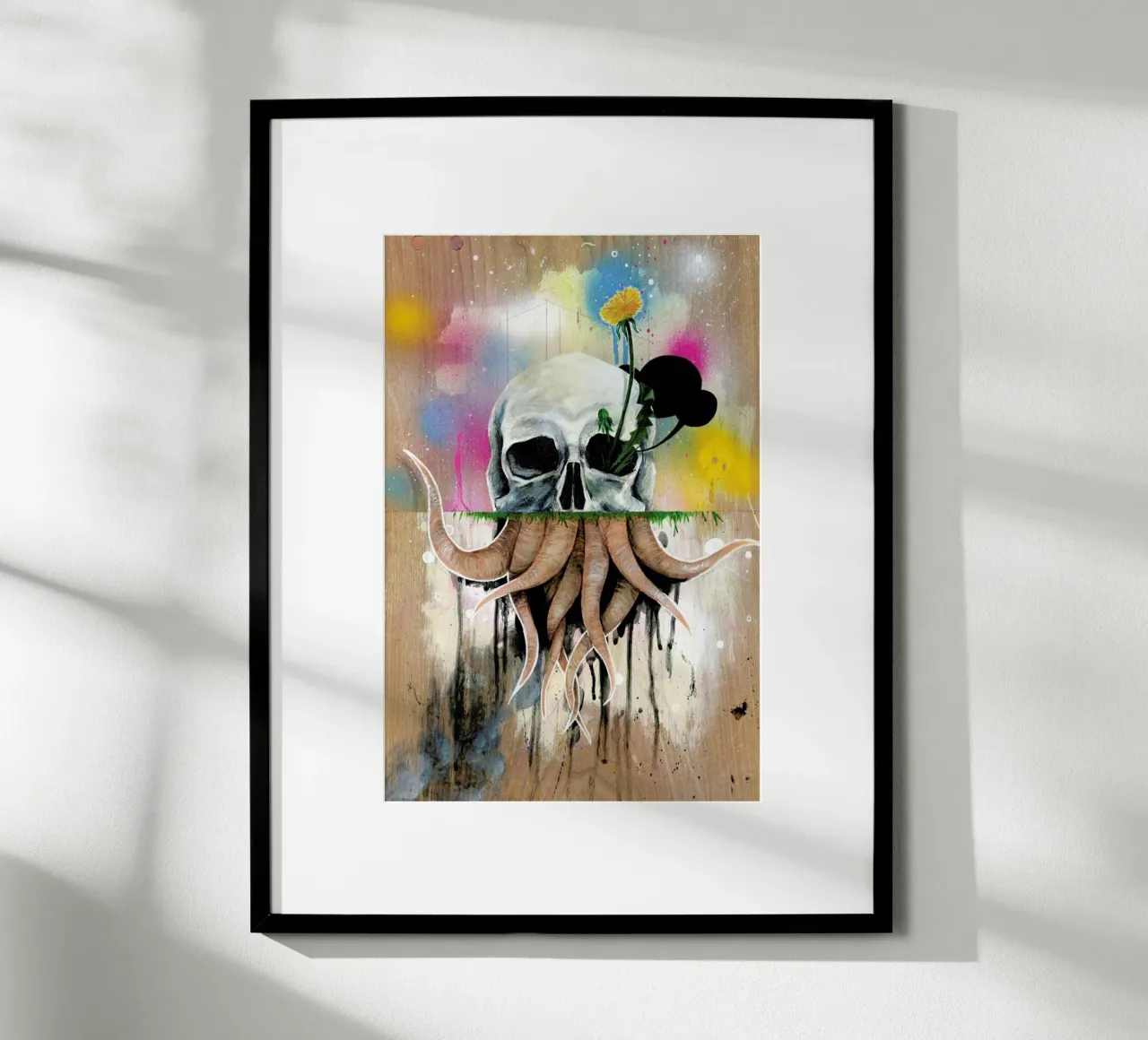 Skull Roots poster con telaio in plastica da Famous When Dead