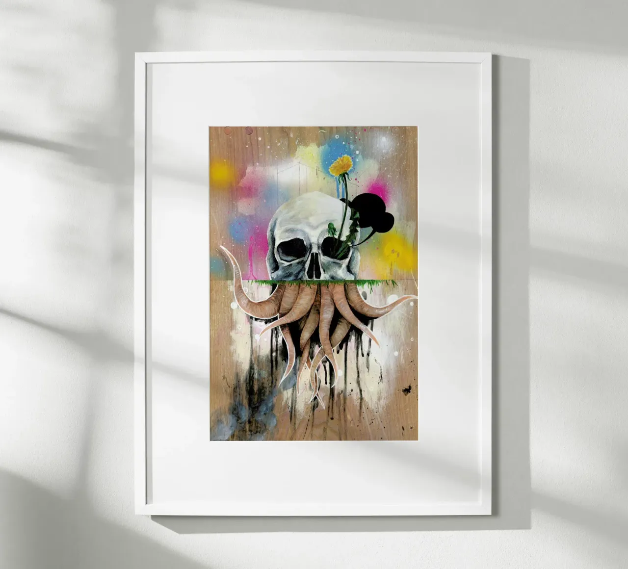 Skull Roots poster con telaio in plastica da Famous When Dead