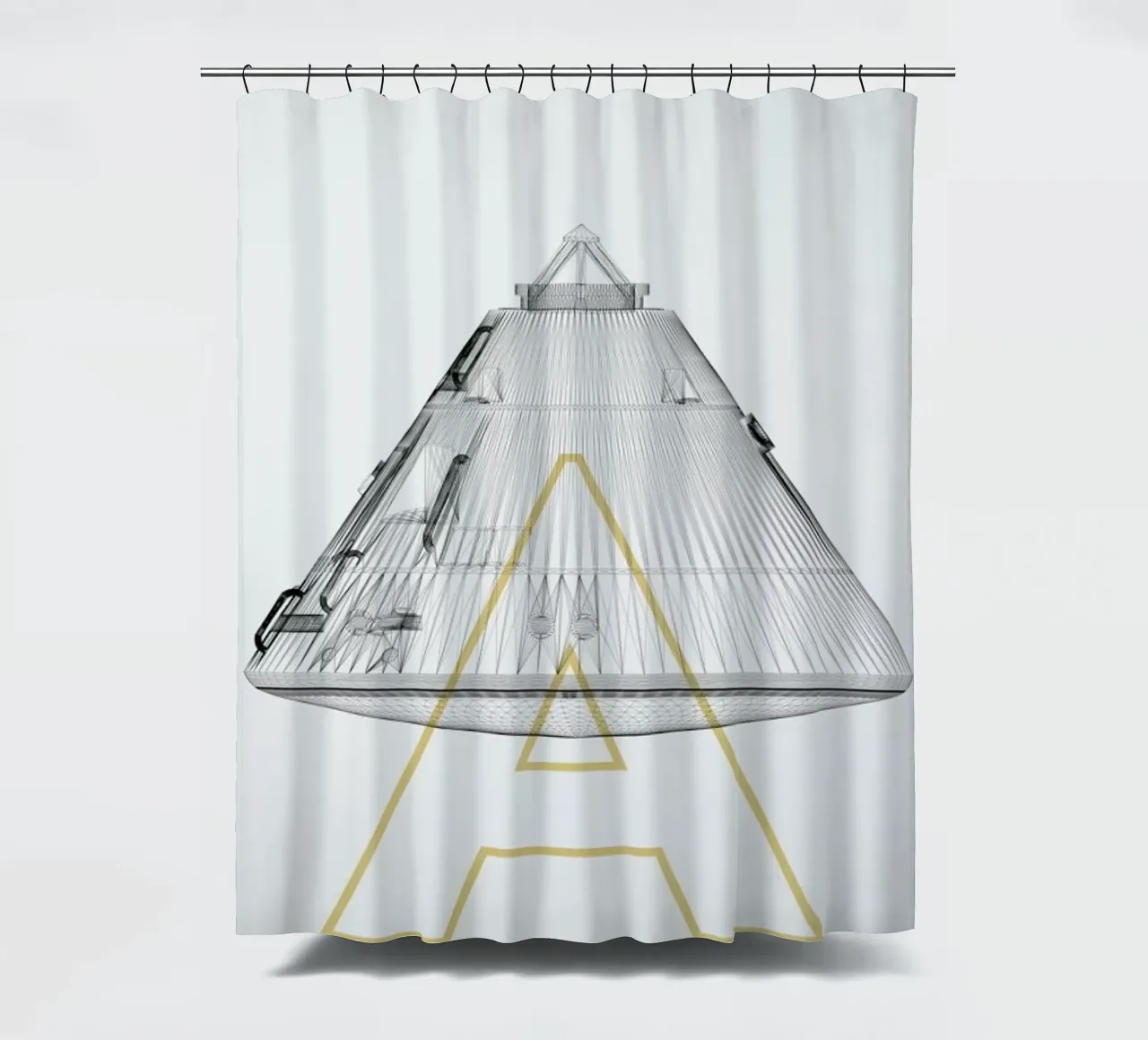 Apollo 11 2 tenda da doccia da Marc Schulthess