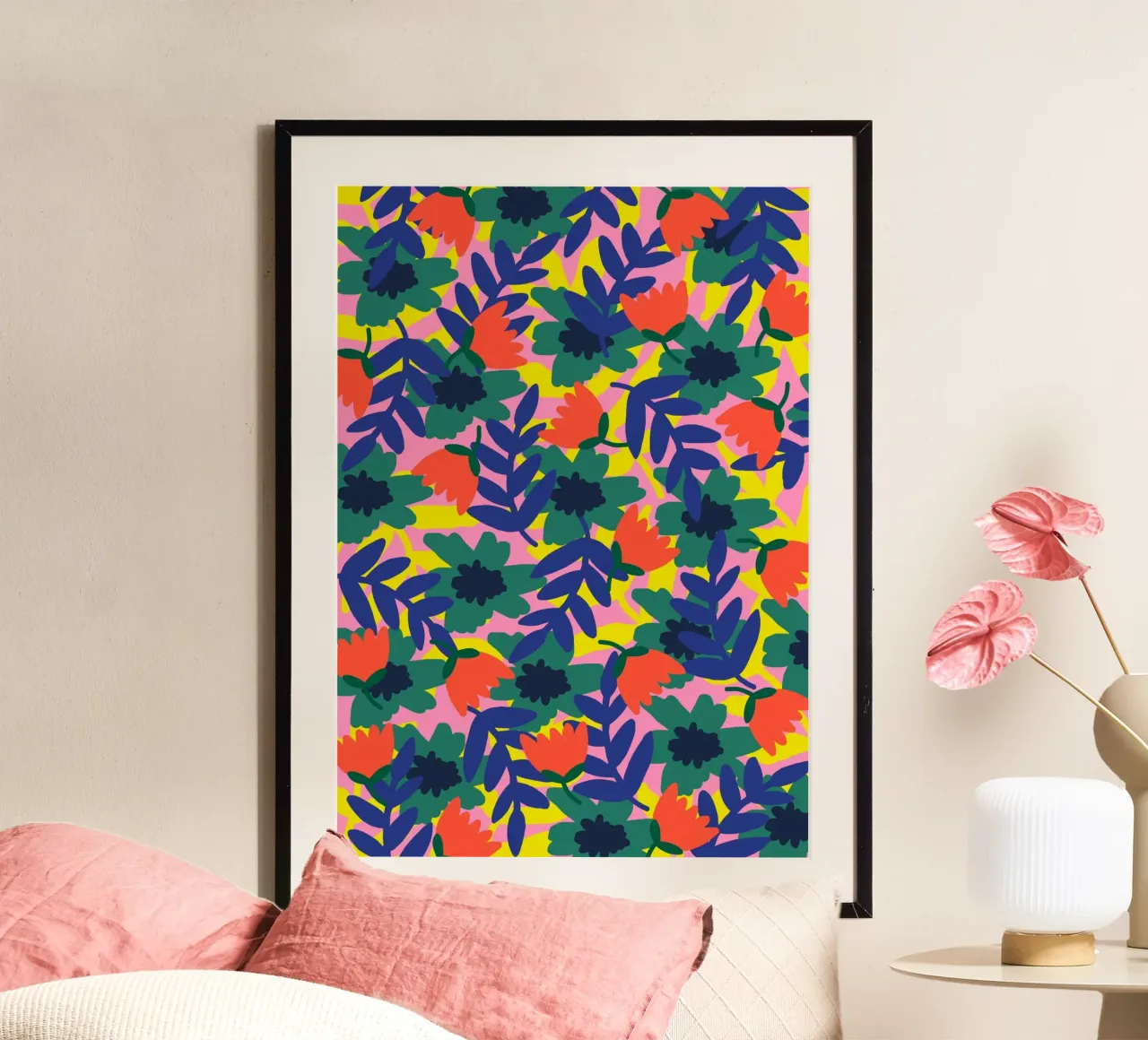 Motivo floreale I poster con telaio in plastica da Rafaela Mascaro