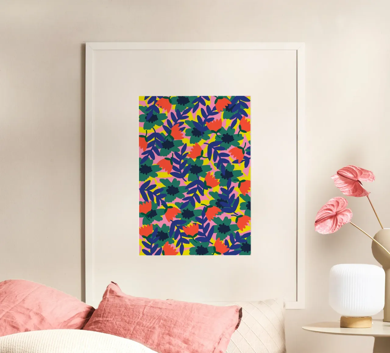Motivo floreale I poster con telaio in plastica da Rafaela Mascaro