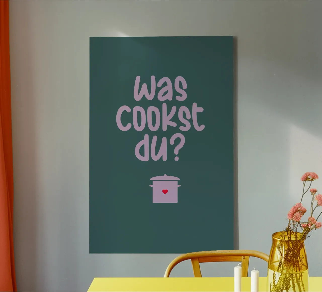 Was cookst Du? Leinwand mit Schattenfugenrahmen von maramirage