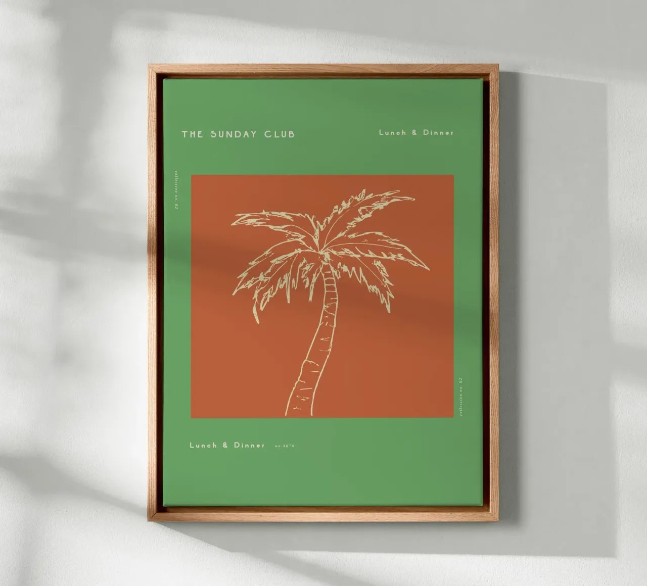 The Sunday Club No 4 canvas met Baklijst van treechild
