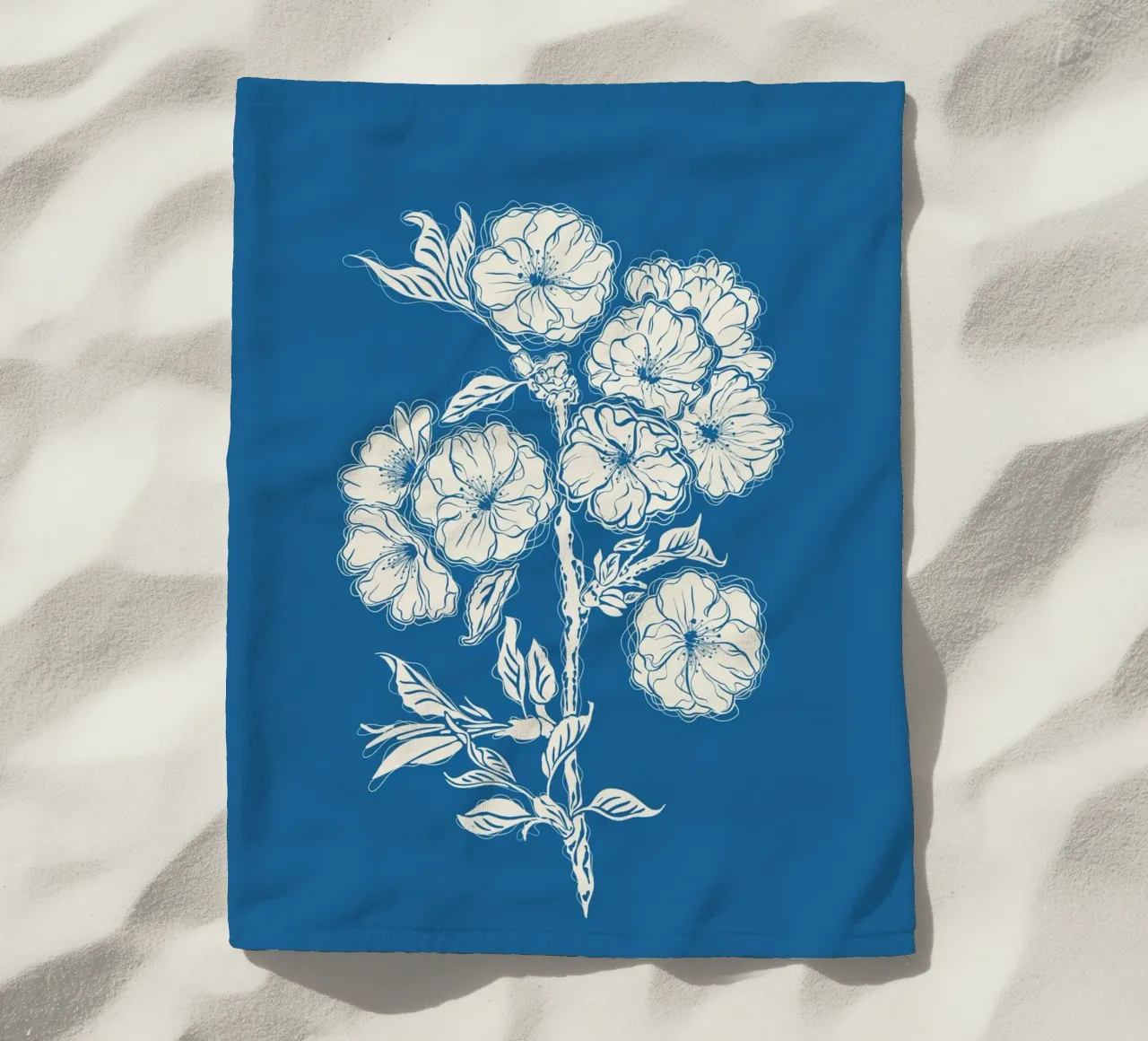 Fiori di ciliegio telo mare da Stella-Illustrations