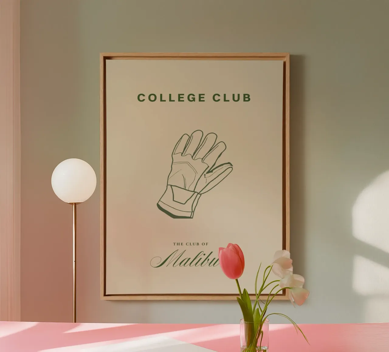 The College Club No 01 tela con Cornice a cassetta da treechild