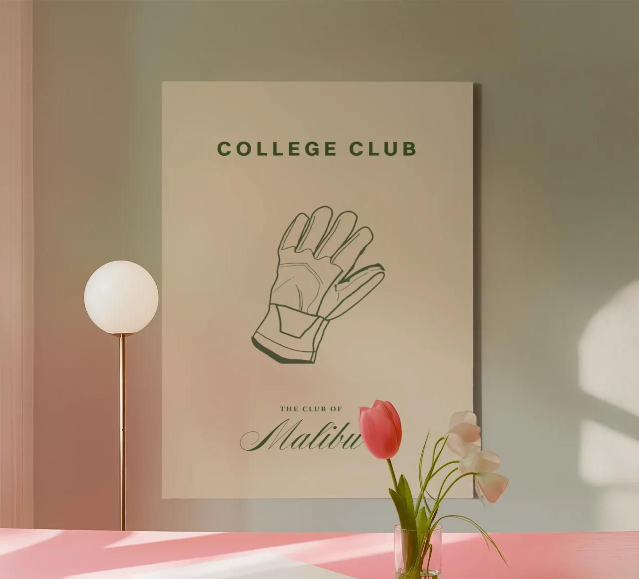 The College Club No 01 tela con Cornice a cassetta da treechild