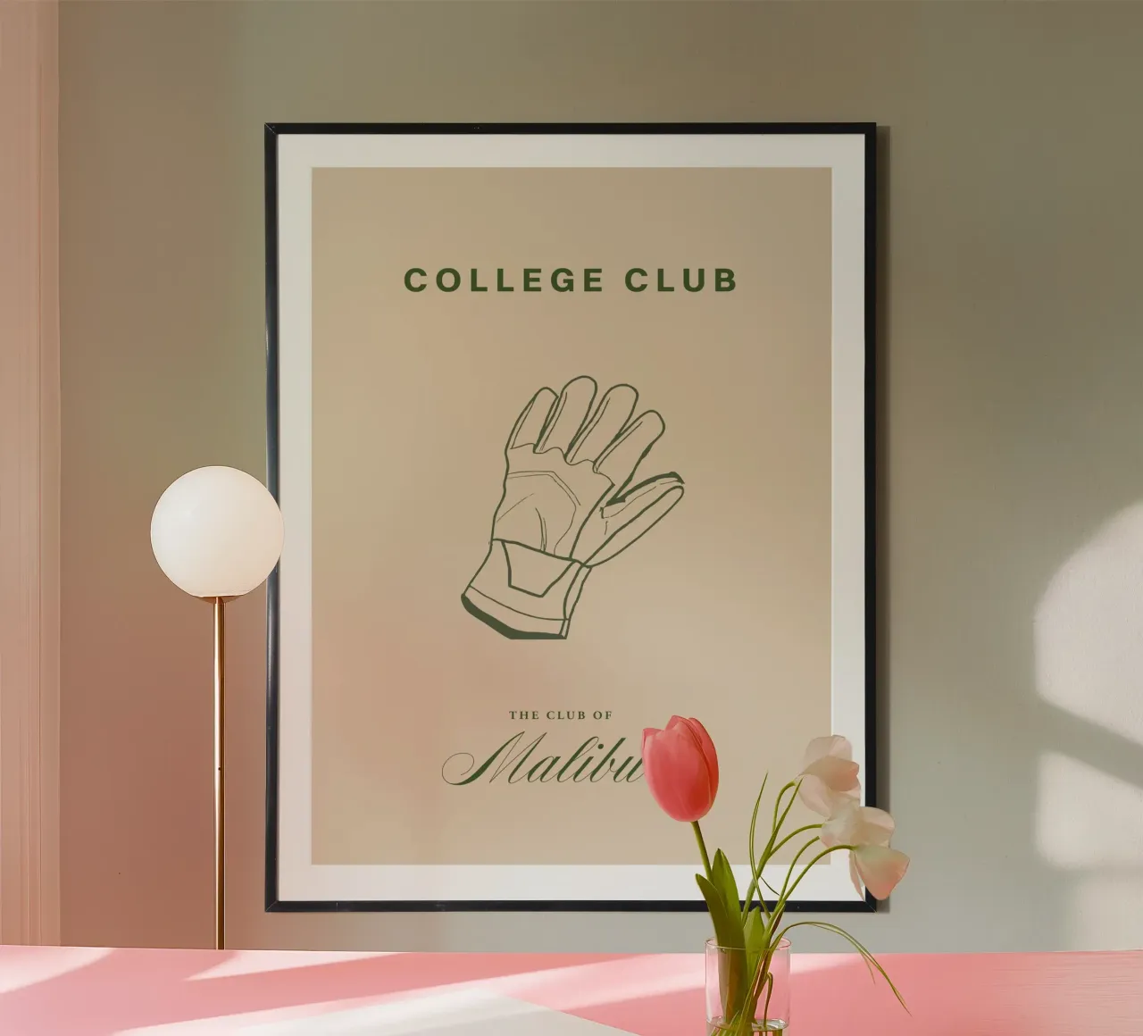 The College Club No 01 poster con telaio in plastica da treechild