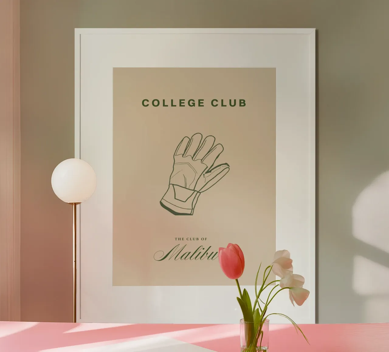 The College Club No 01 poster con telaio in plastica da treechild