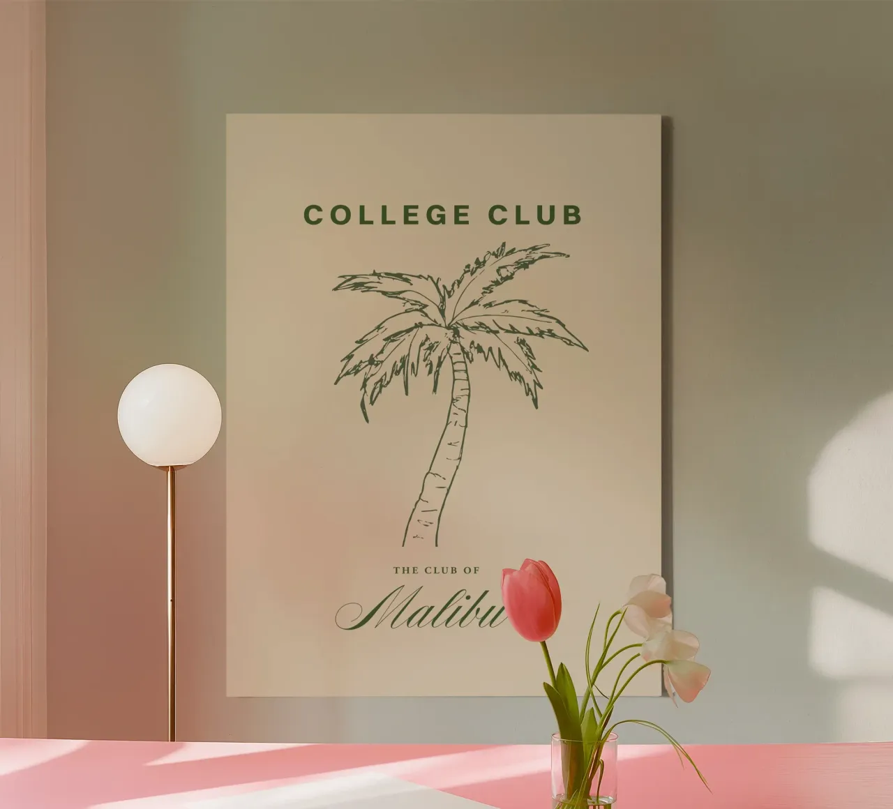 The College Club No 02 tela con Cornice a cassetta da treechild
