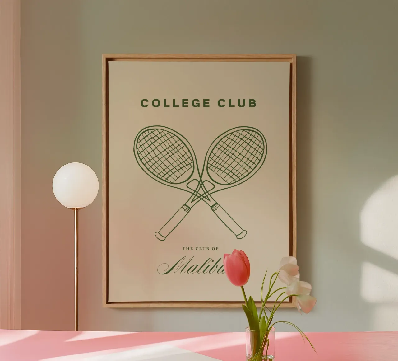 The College Club No 03 tela con Cornice a cassetta da treechild