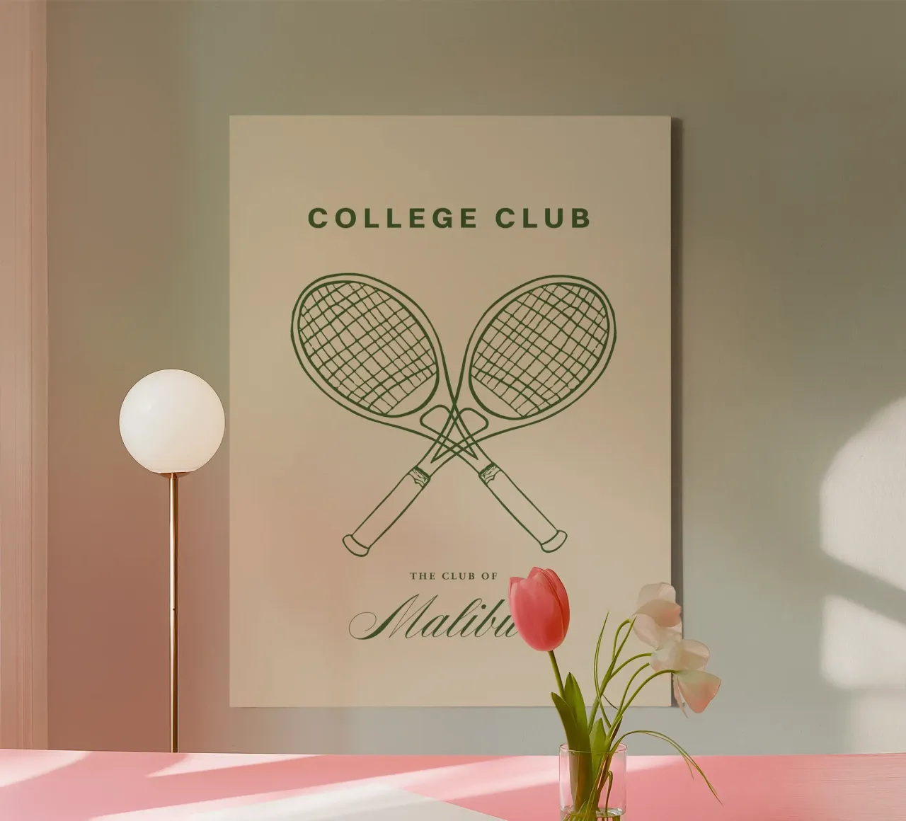 The College Club No 03 tela con Cornice a cassetta da treechild