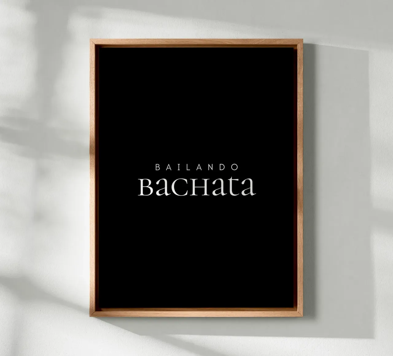 Bailando Bachata III canvas met Baklijst van Bureau Purpur