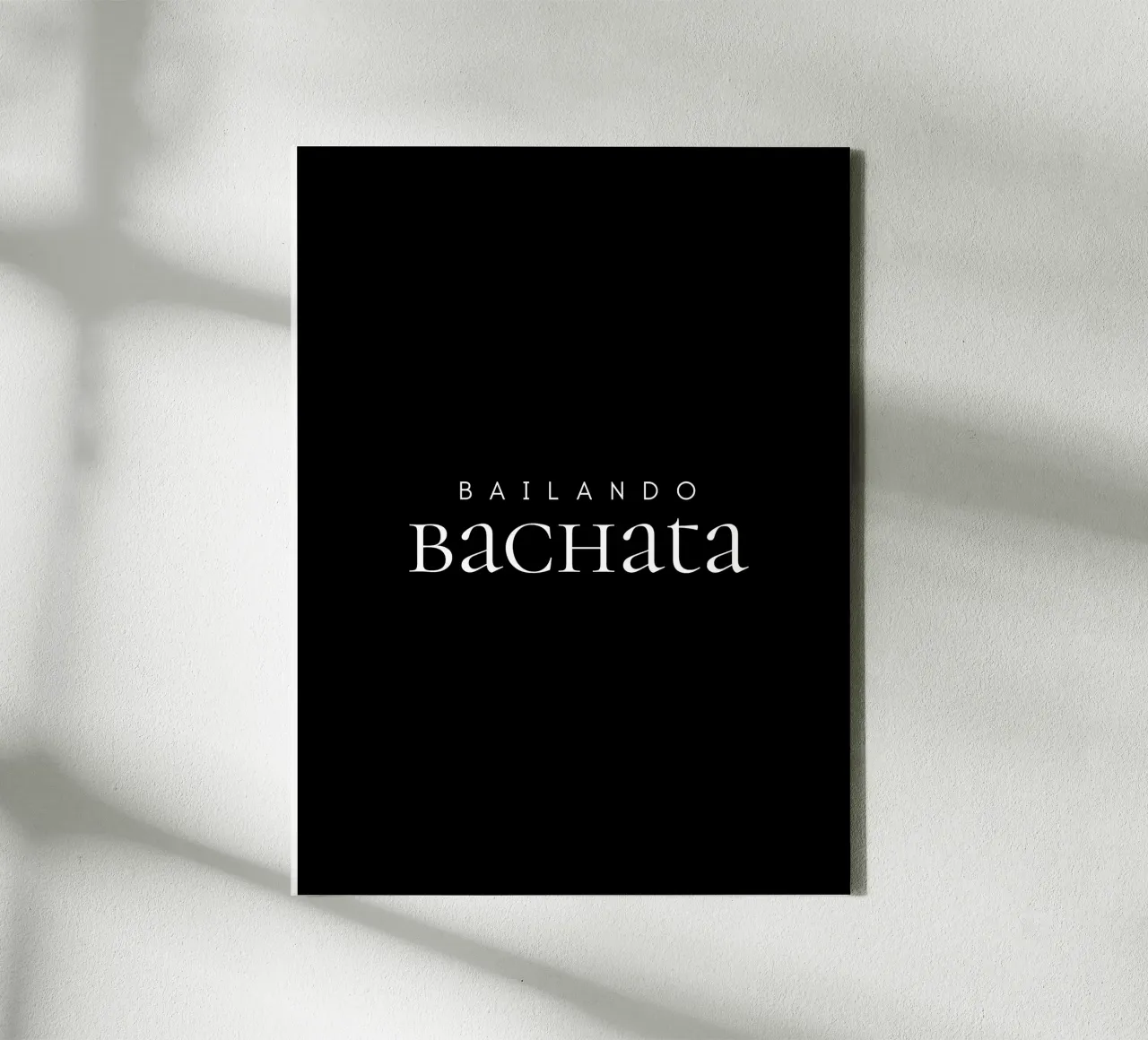 Bailando Bachata III canvas met Baklijst van Bureau Purpur