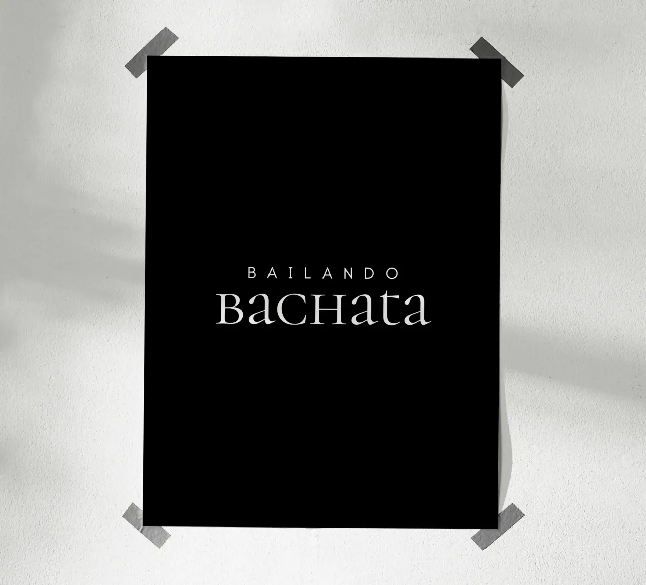 Bailando Bachata III poster con telaio in legno da Bureau Purpur