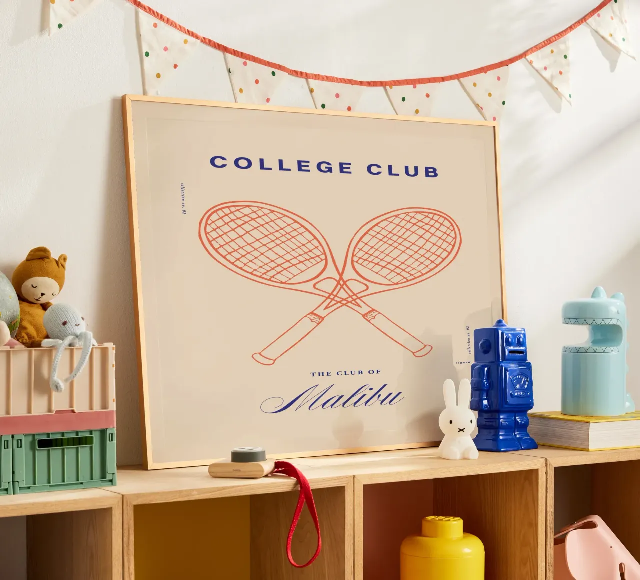 The College Club No 04 poster con telaio in plastica da treechild