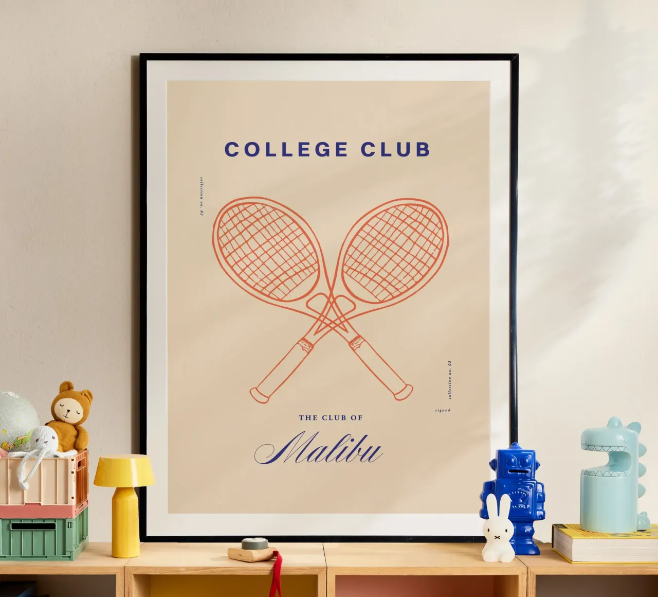 The College Club No 04 poster con telaio in plastica da treechild