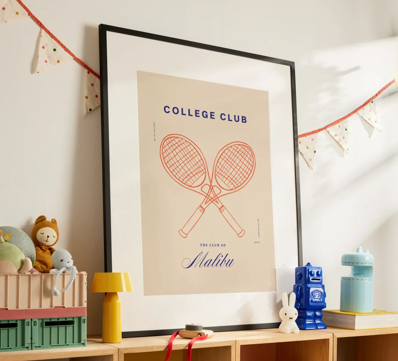 The College Club No 04 poster con telaio in plastica da treechild