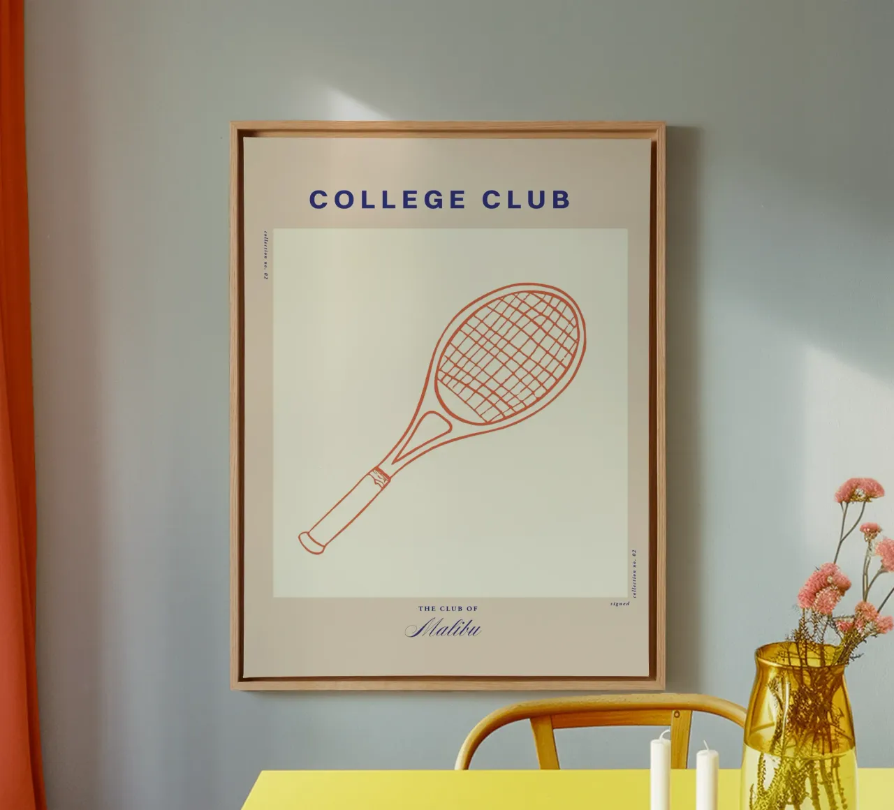 The College Club No 05 tela con Cornice a cassetta da treechild