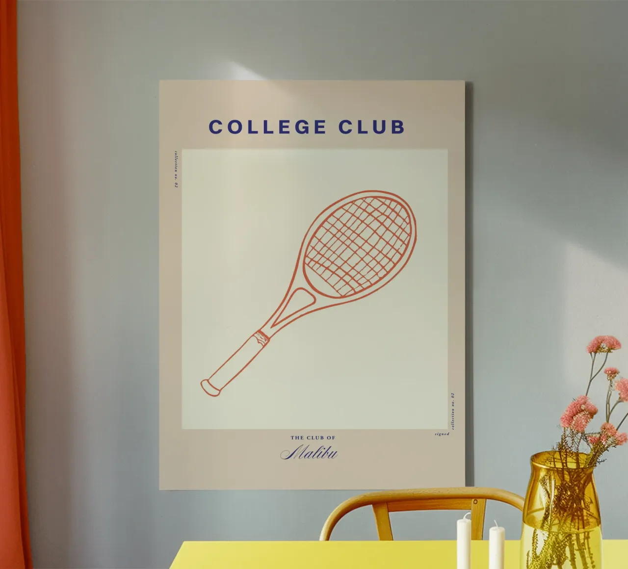 The College Club No 05 tela con Cornice a cassetta da treechild