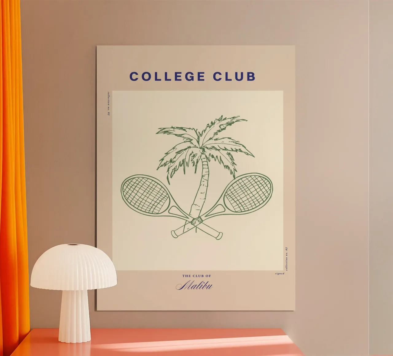 The Sunday Club No 06 poster con telaio in alluminio da treechild