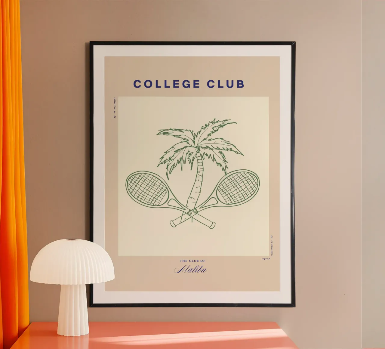 The Sunday Club No 06 poster con telaio in alluminio da treechild