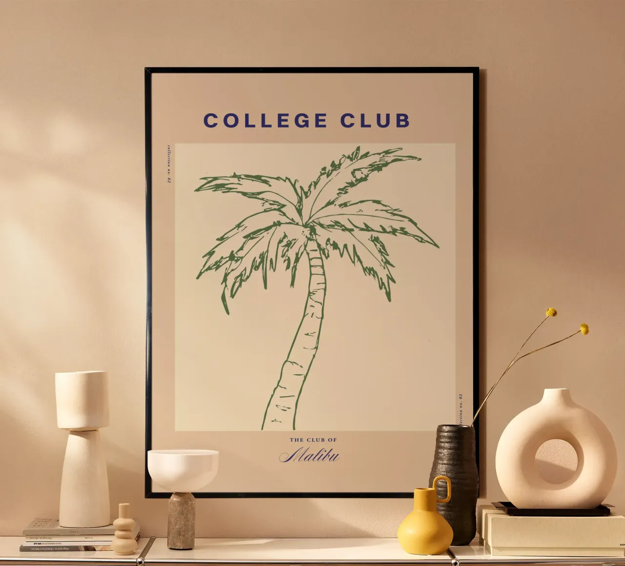 The Sunday Club No 07 poster con telaio in alluminio da treechild