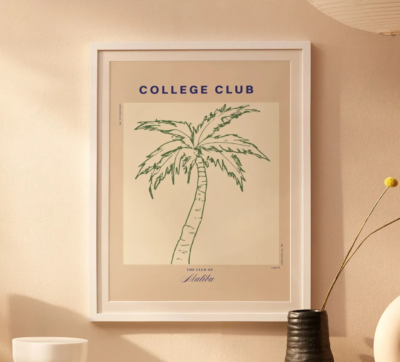 The Sunday Club No 07 poster con telaio in alluminio da treechild