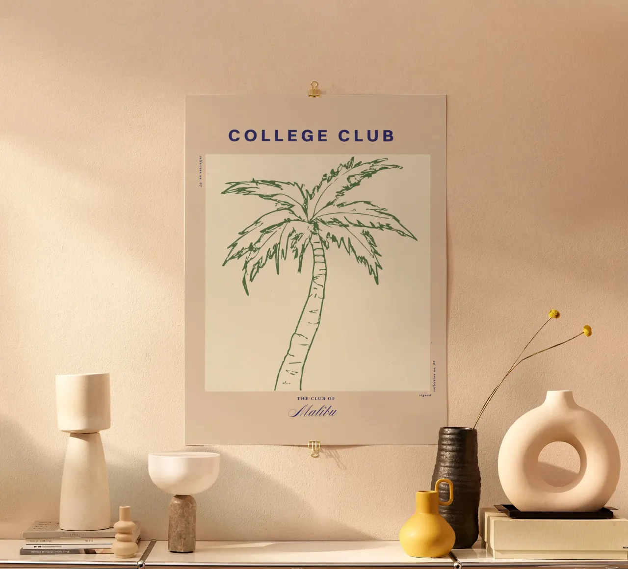 The Sunday Club No 07 poster con telaio in alluminio da treechild