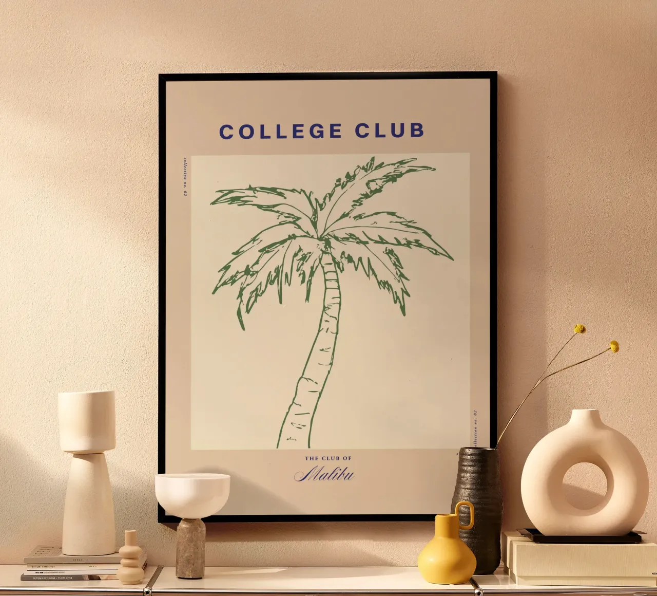 The Sunday Club No 07 poster con telaio in alluminio da treechild
