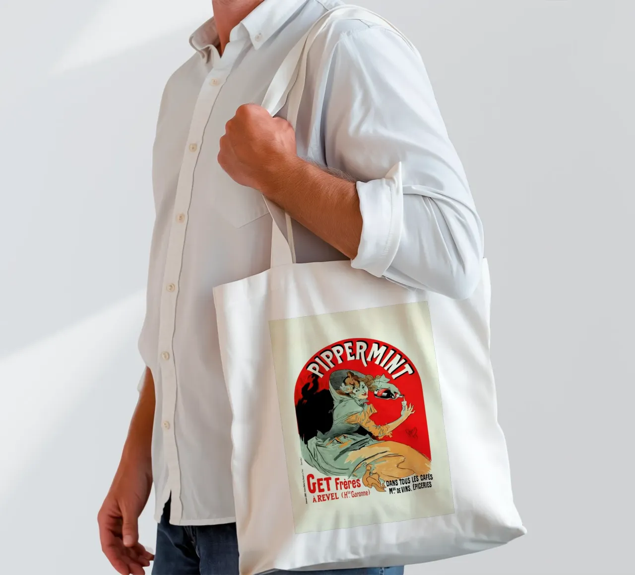 Belgium Poster for Pippermint - Jules Chéret tote bag by Artokoloro Quint Lox Ltd