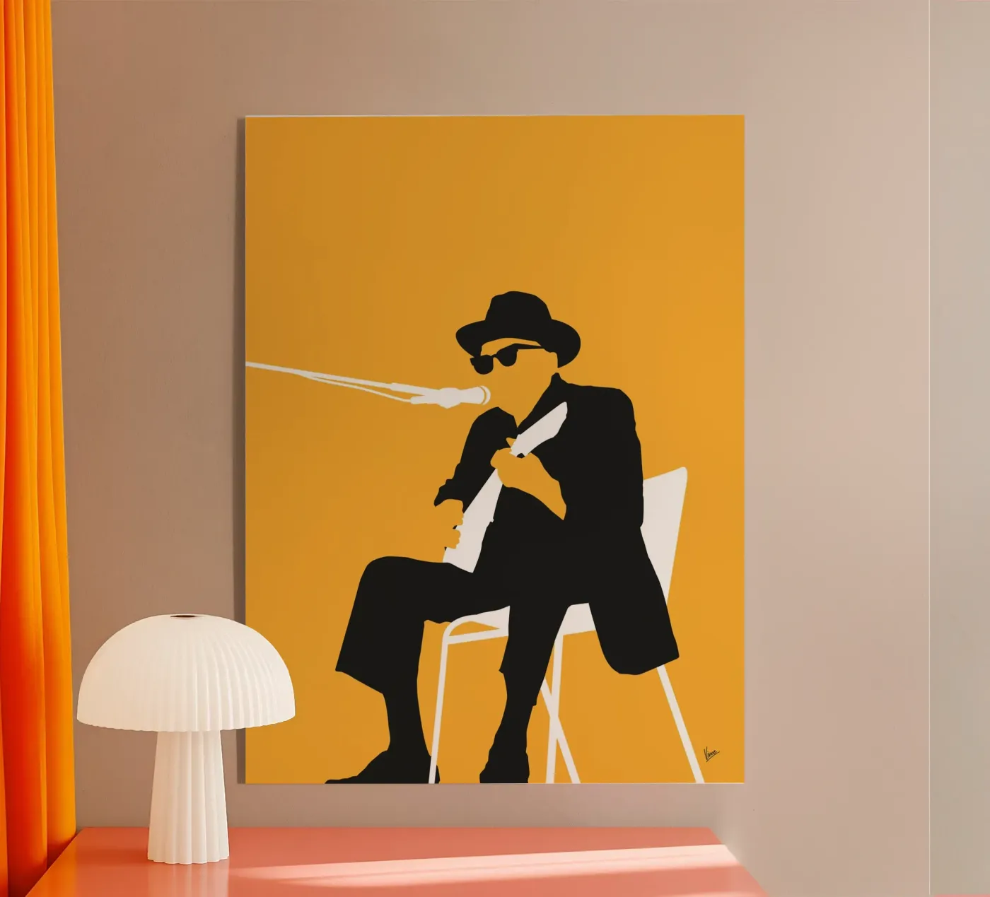 No054 JOHNNY LEE HOOKER plexiglass da Iconic Rockstars