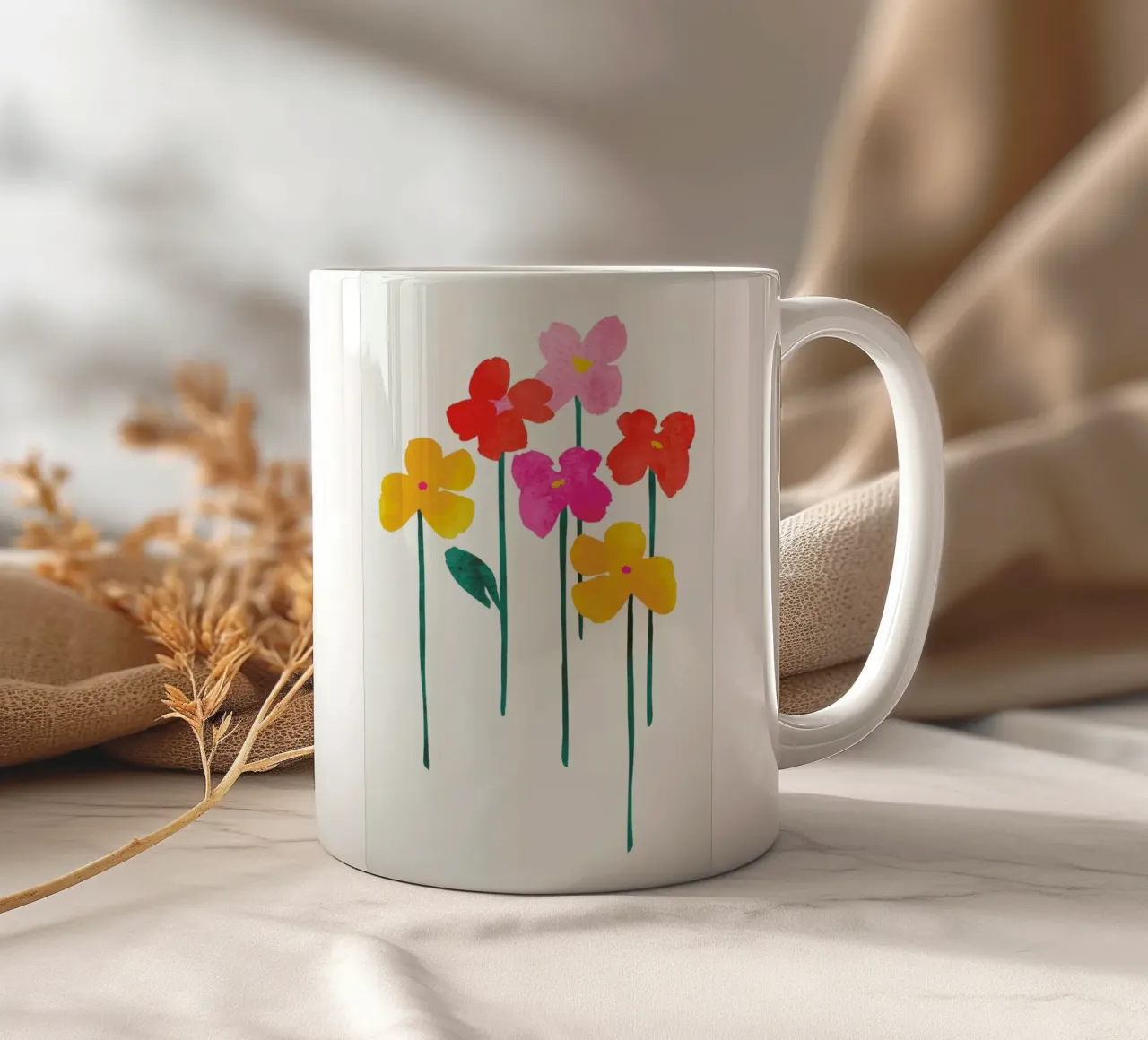 Little Flowers tazza in ceramica da Kubistika