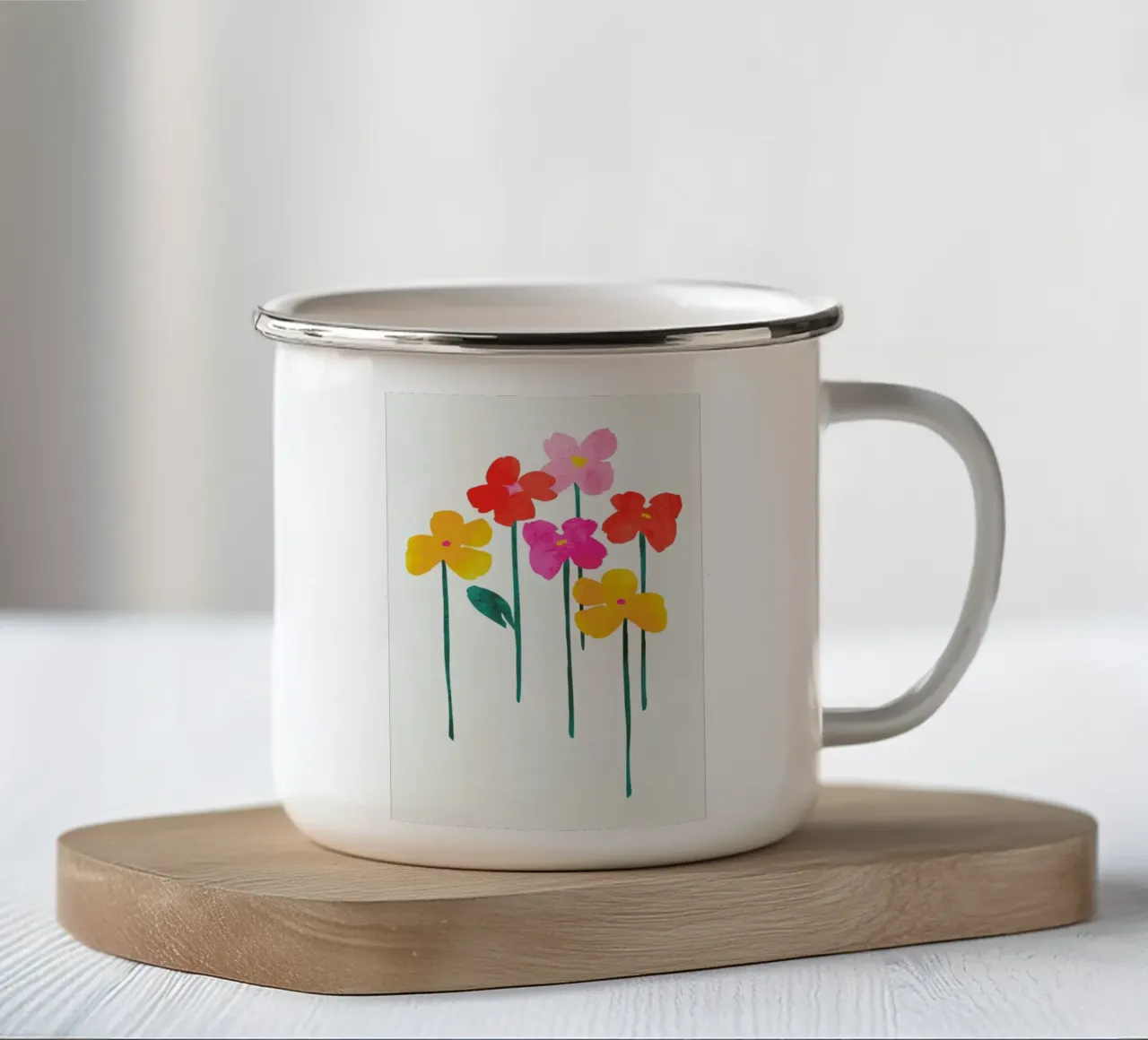 Little Flowers tazza in smalto da Kubistika