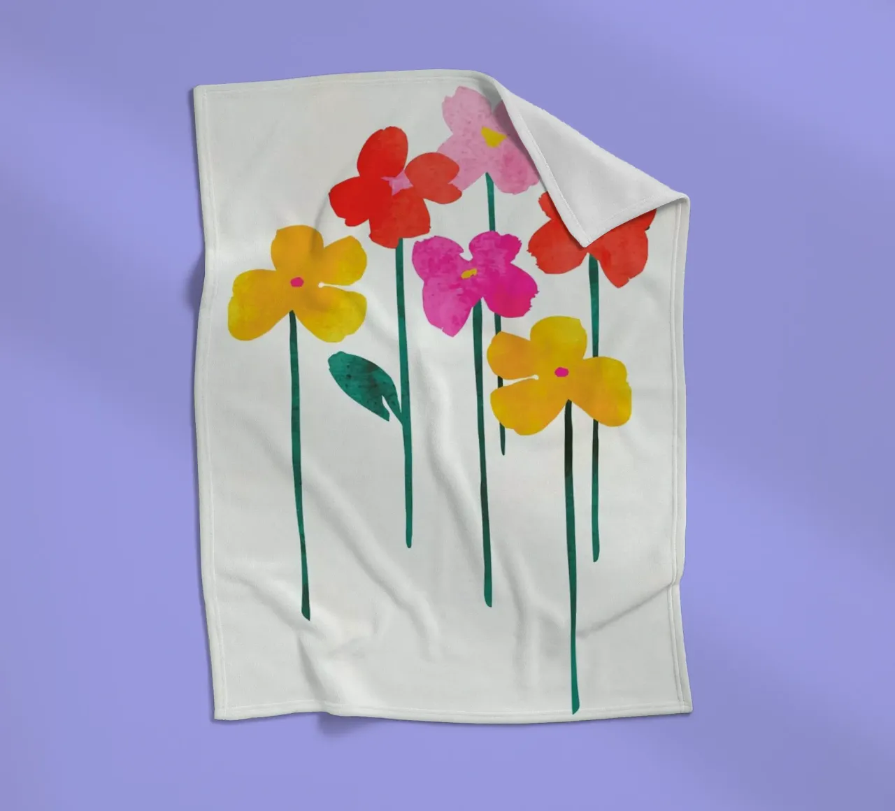 Little Flowers fleece blanket by Kubistika