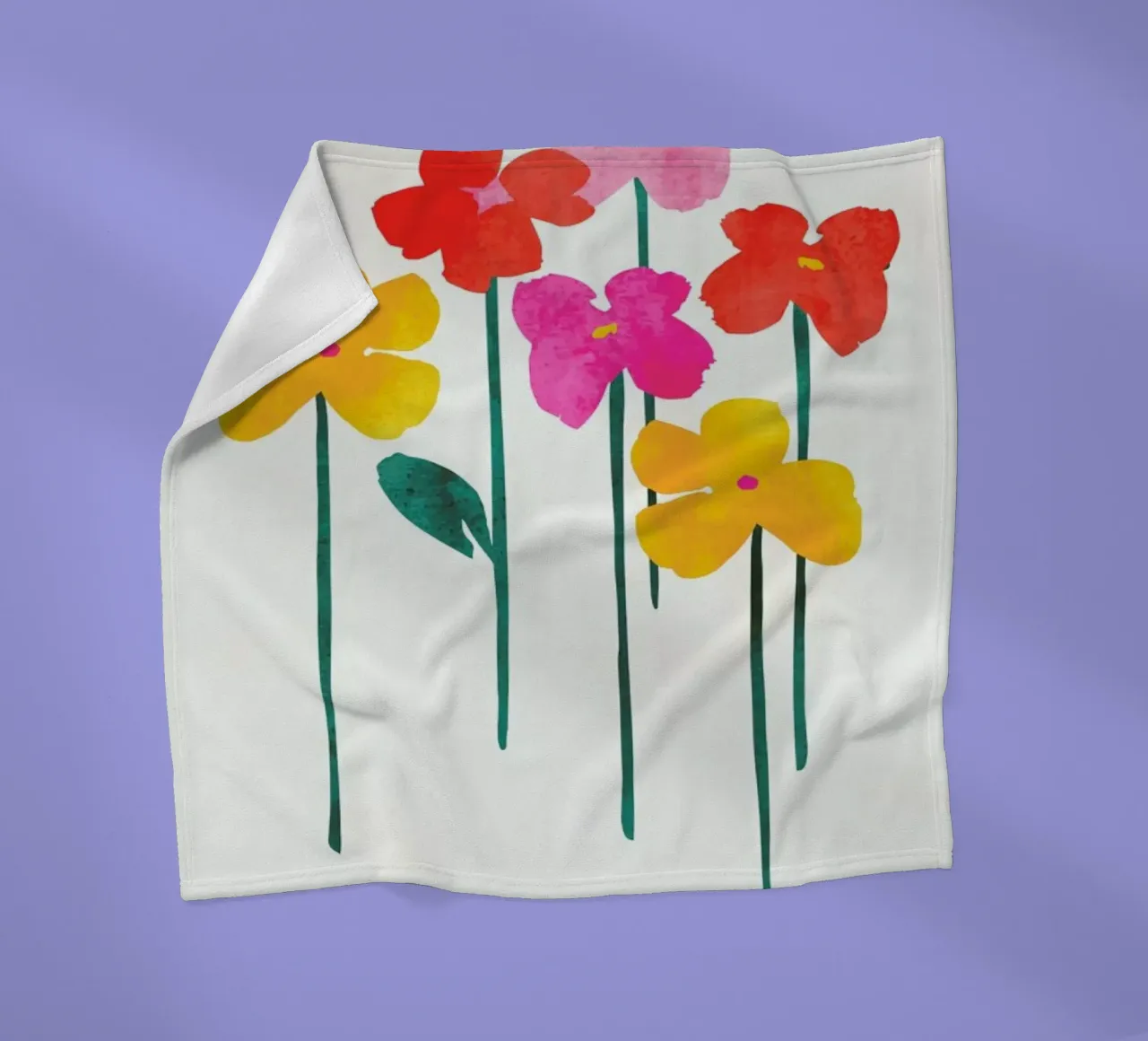 Little Flowers fleece blanket by Kubistika