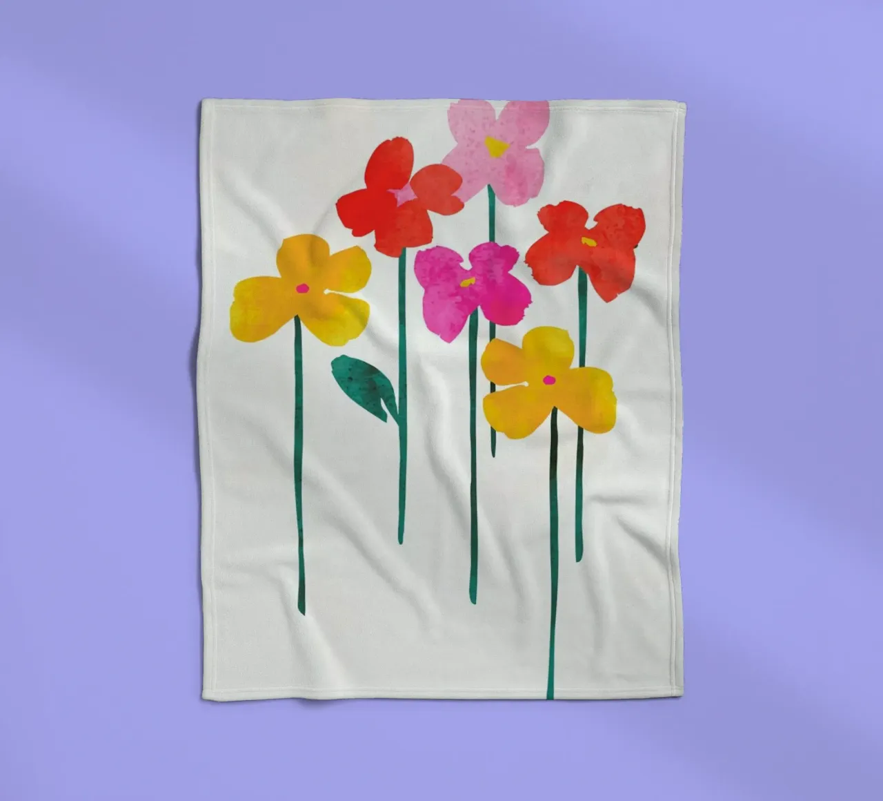 Little Flowers fleece blanket by Kubistika