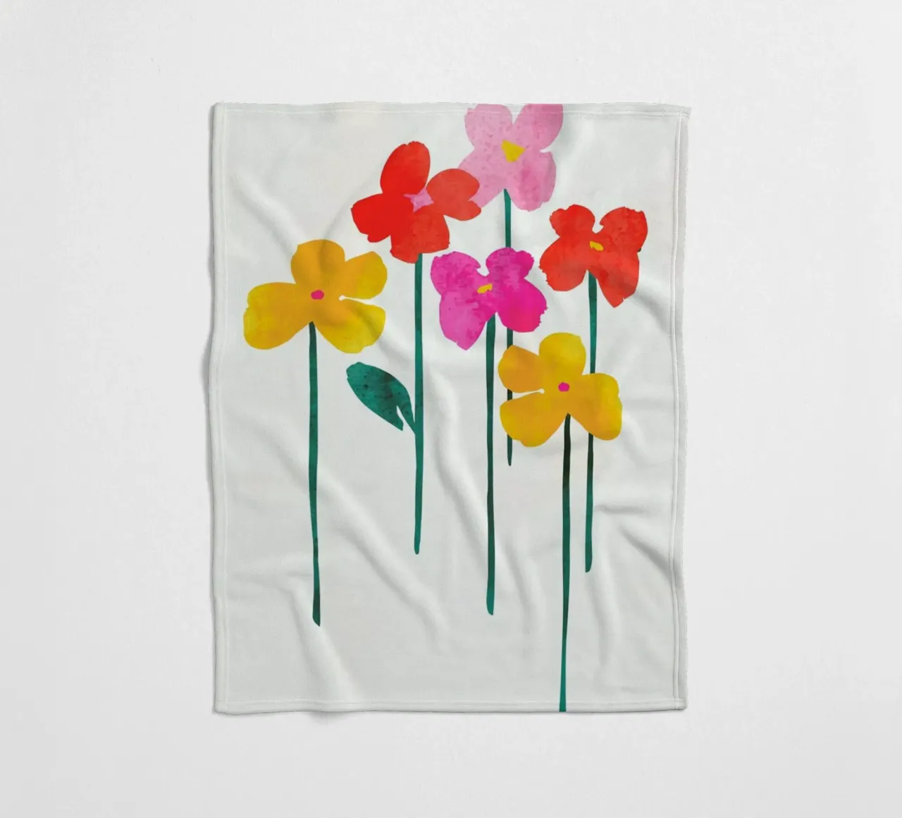 Little Flowers fleece blanket by Kubistika