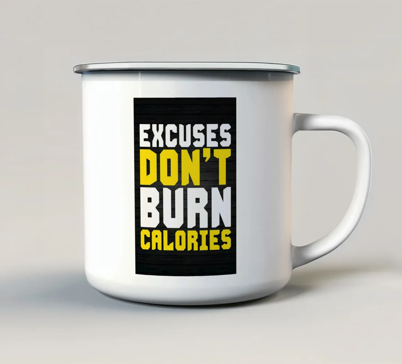 Wish vs Work For It enamel mug by Aara