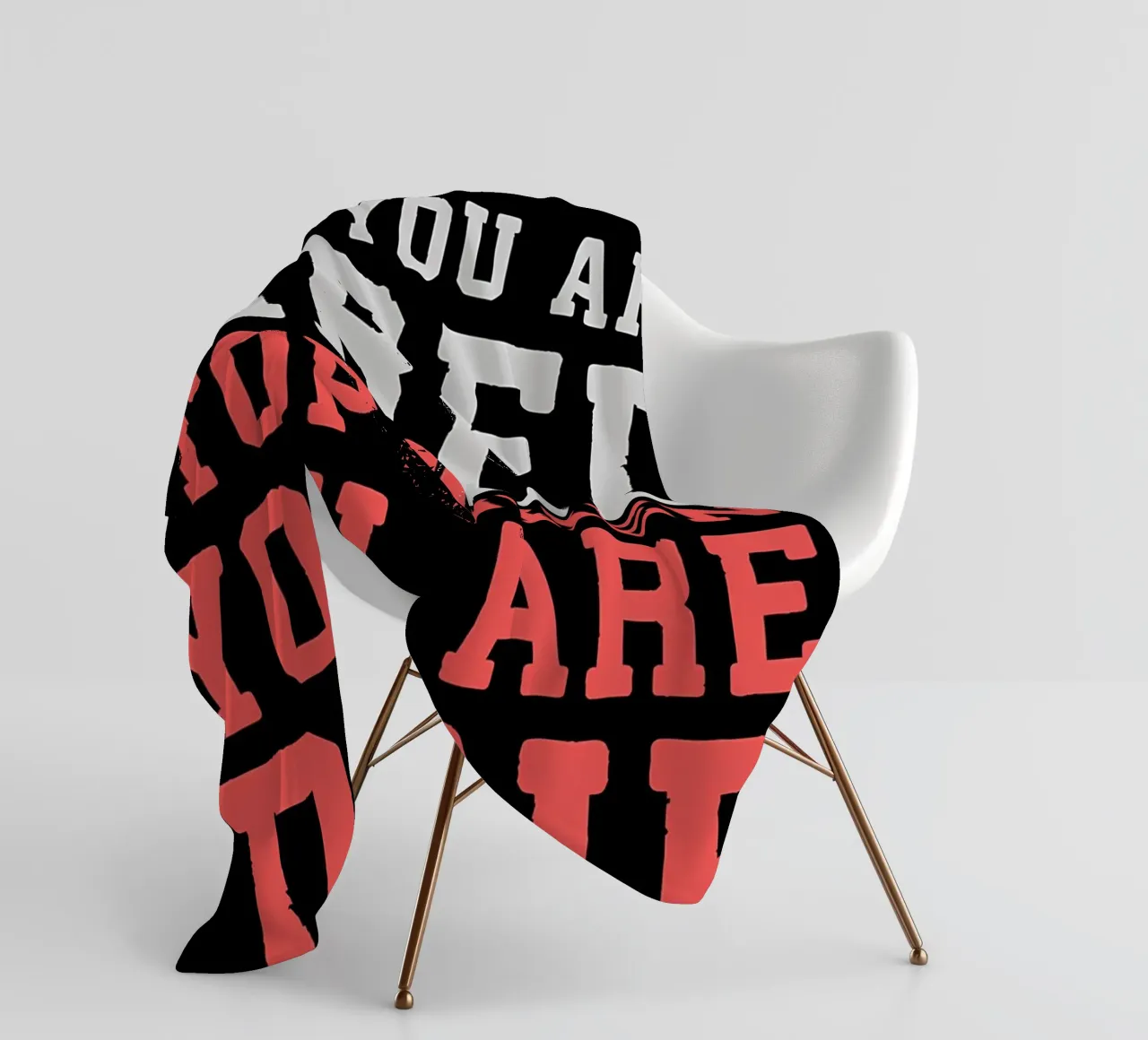 No Excuses Lets Go fleece blanket by Aara