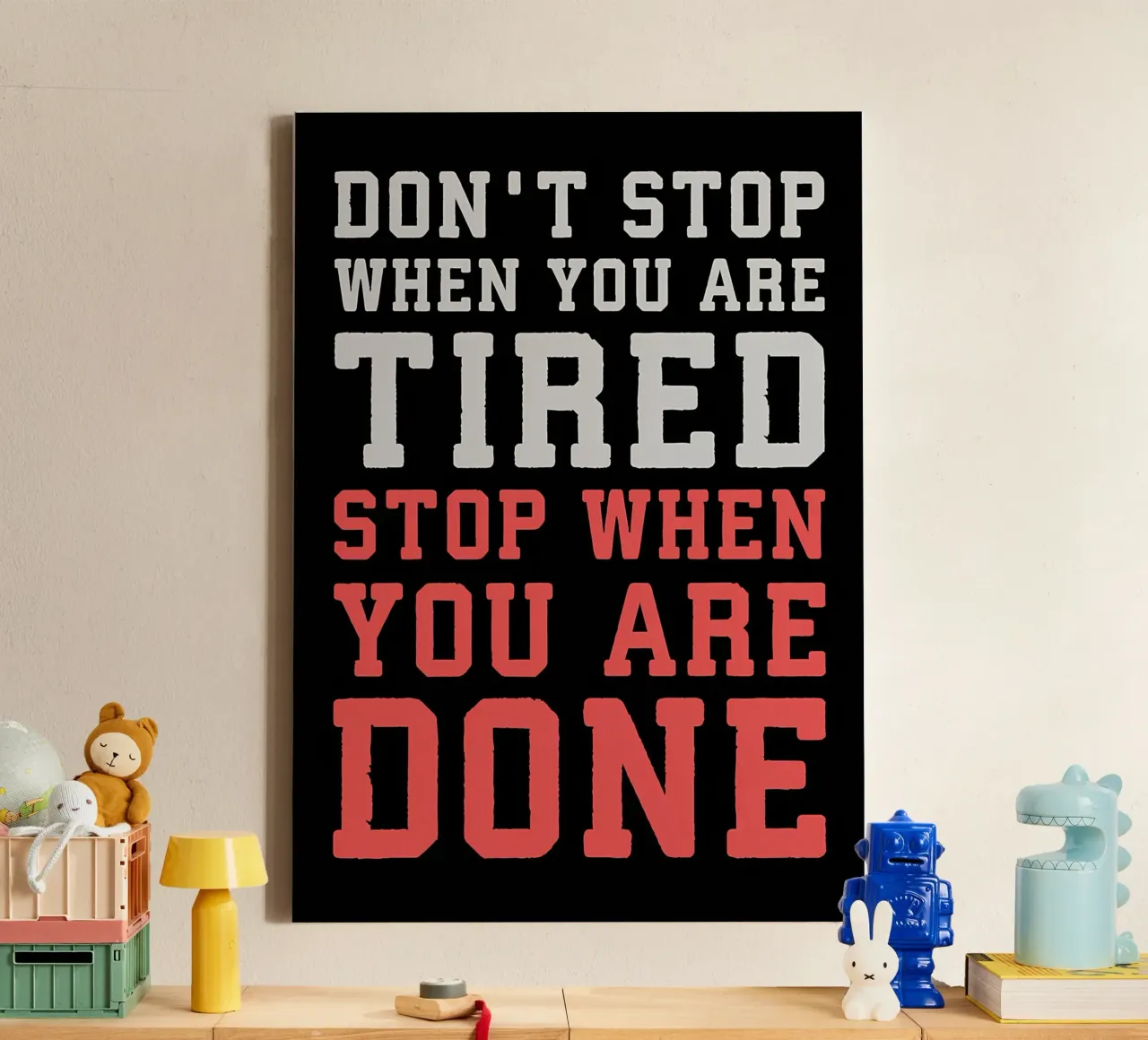 No Excuses Lets Go canvas by Aara