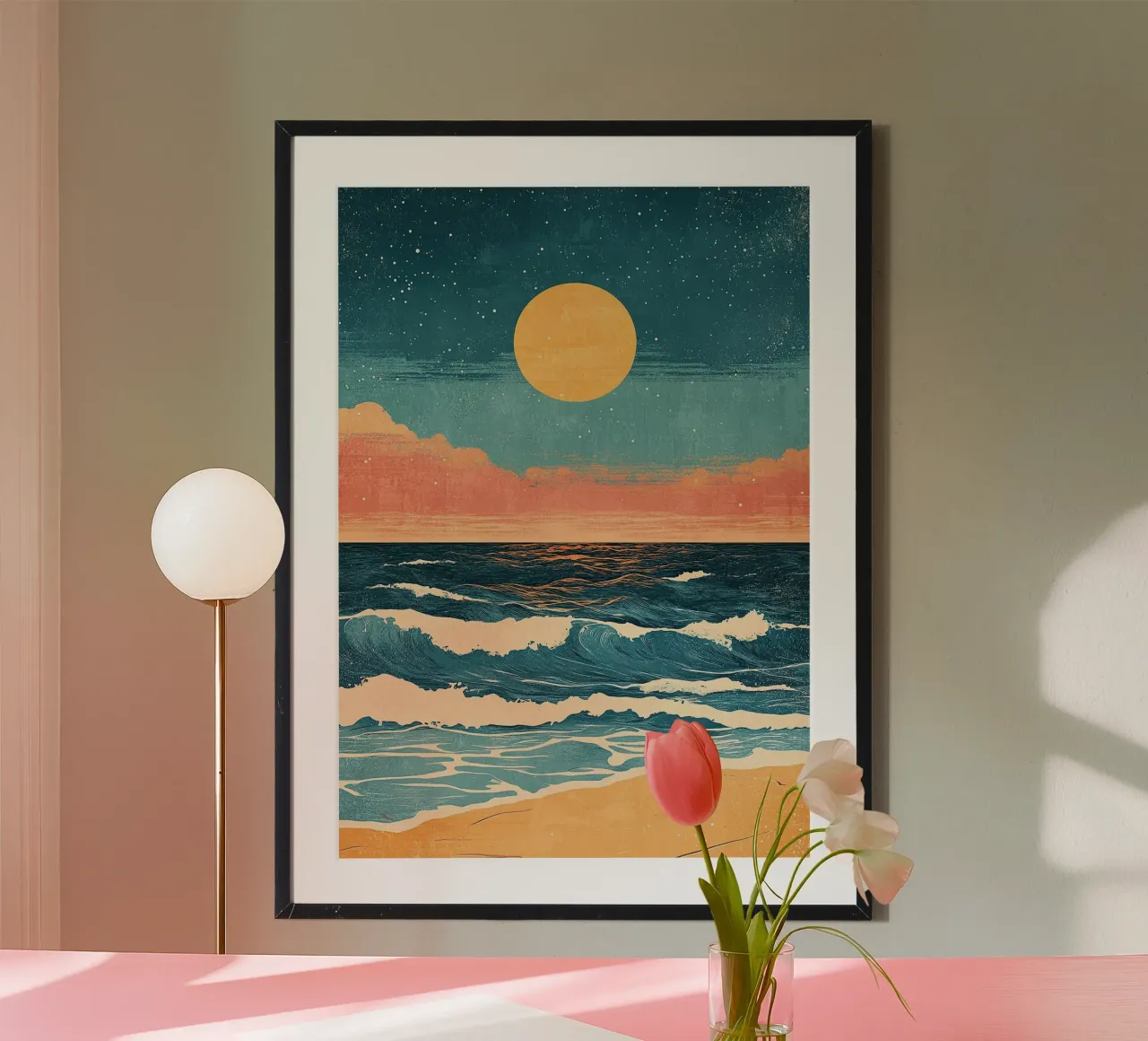 Sea Sun Beach Holiday Summer poster by Nikis Art Studio