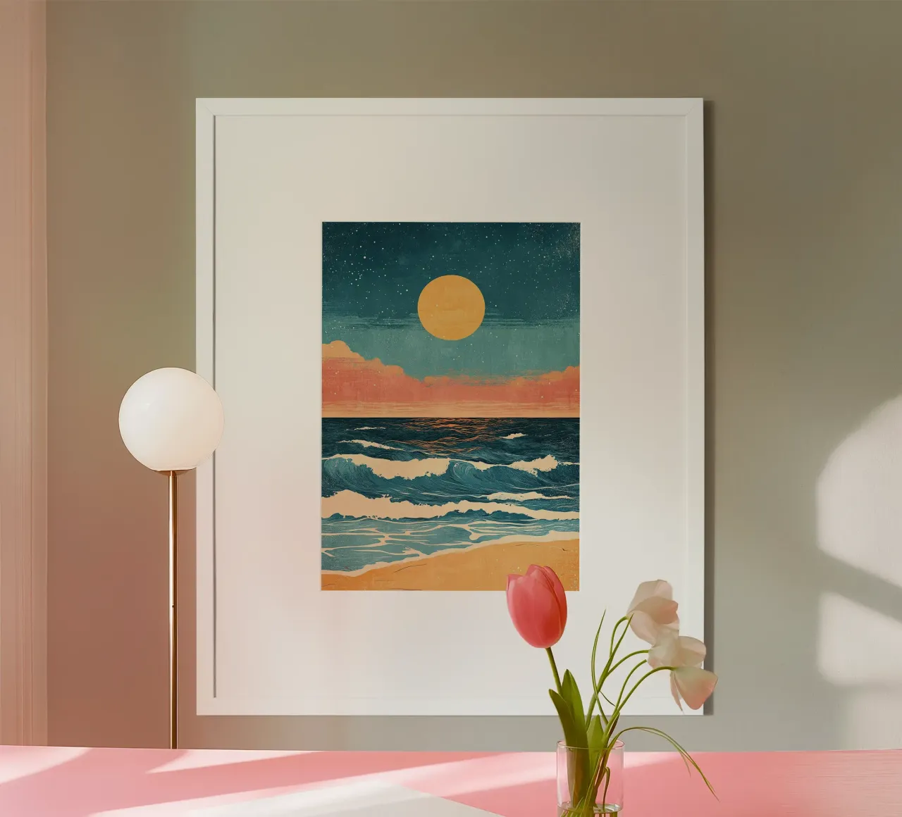 Sea Sun Beach Holiday Summer poster by Nikis Art Studio