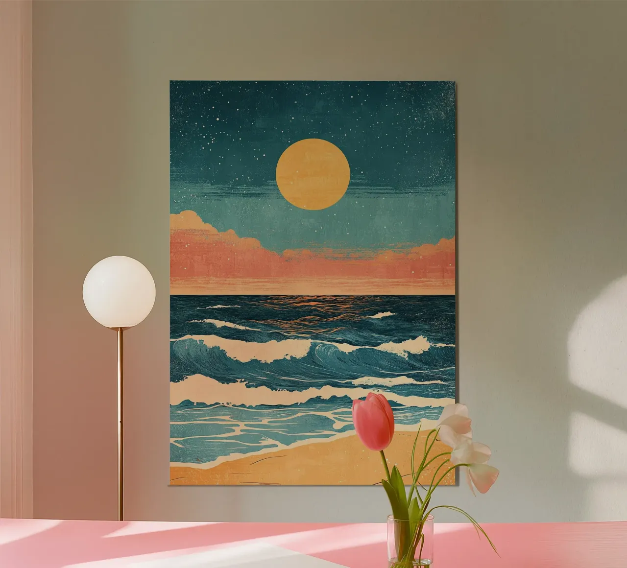 Sea Sun Beach Holiday Summer poster by Nikis Art Studio