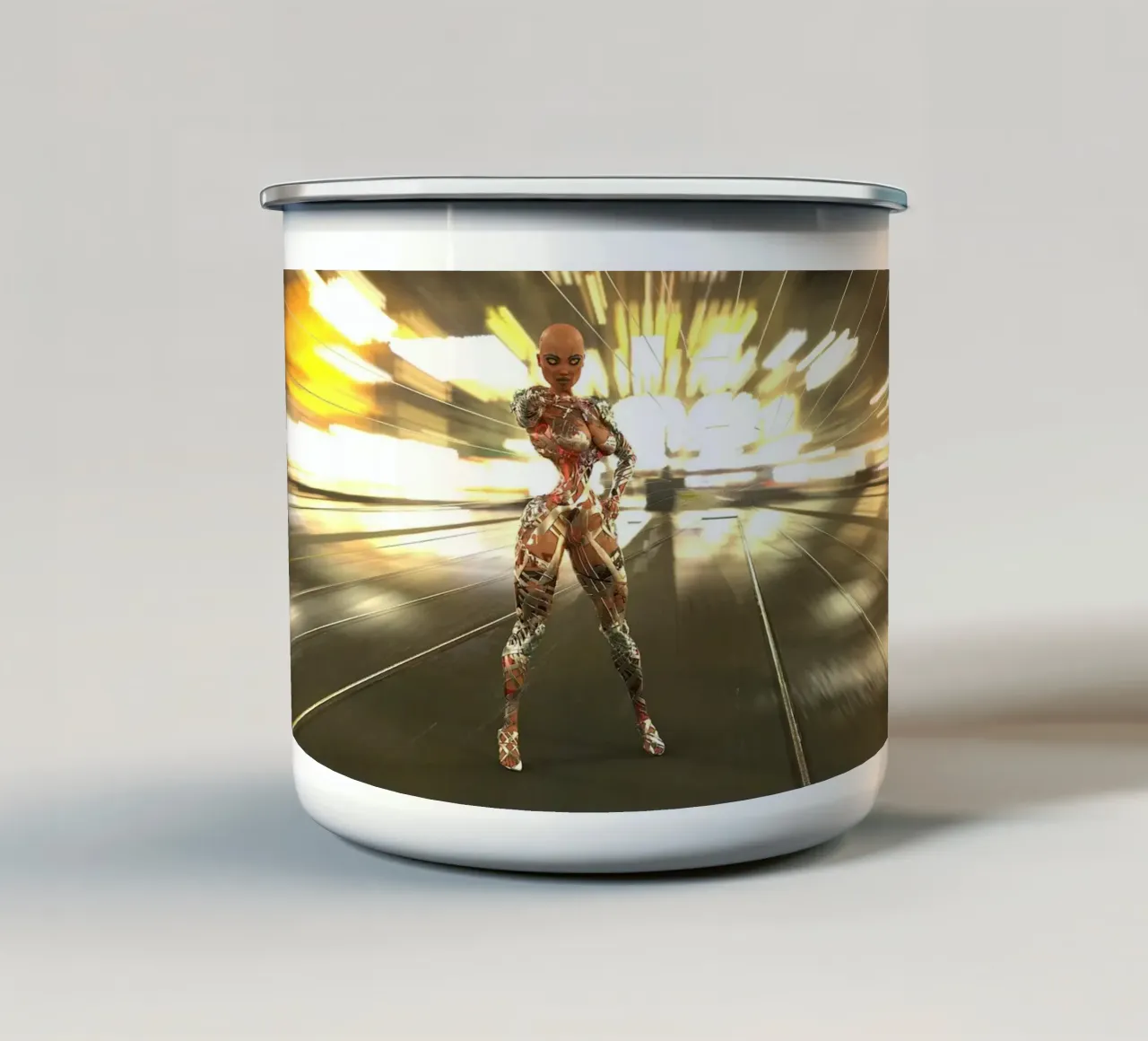 Occhi d'oro e la Porta di Ekarlate tazza in smalto da the-witcher