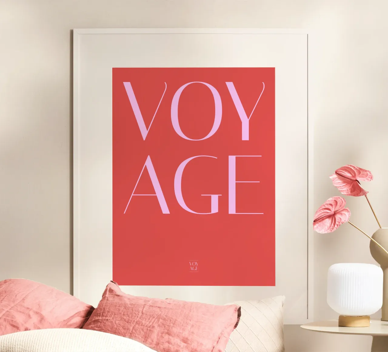Voyage II poster con telaio in legno da Bureau Purpur