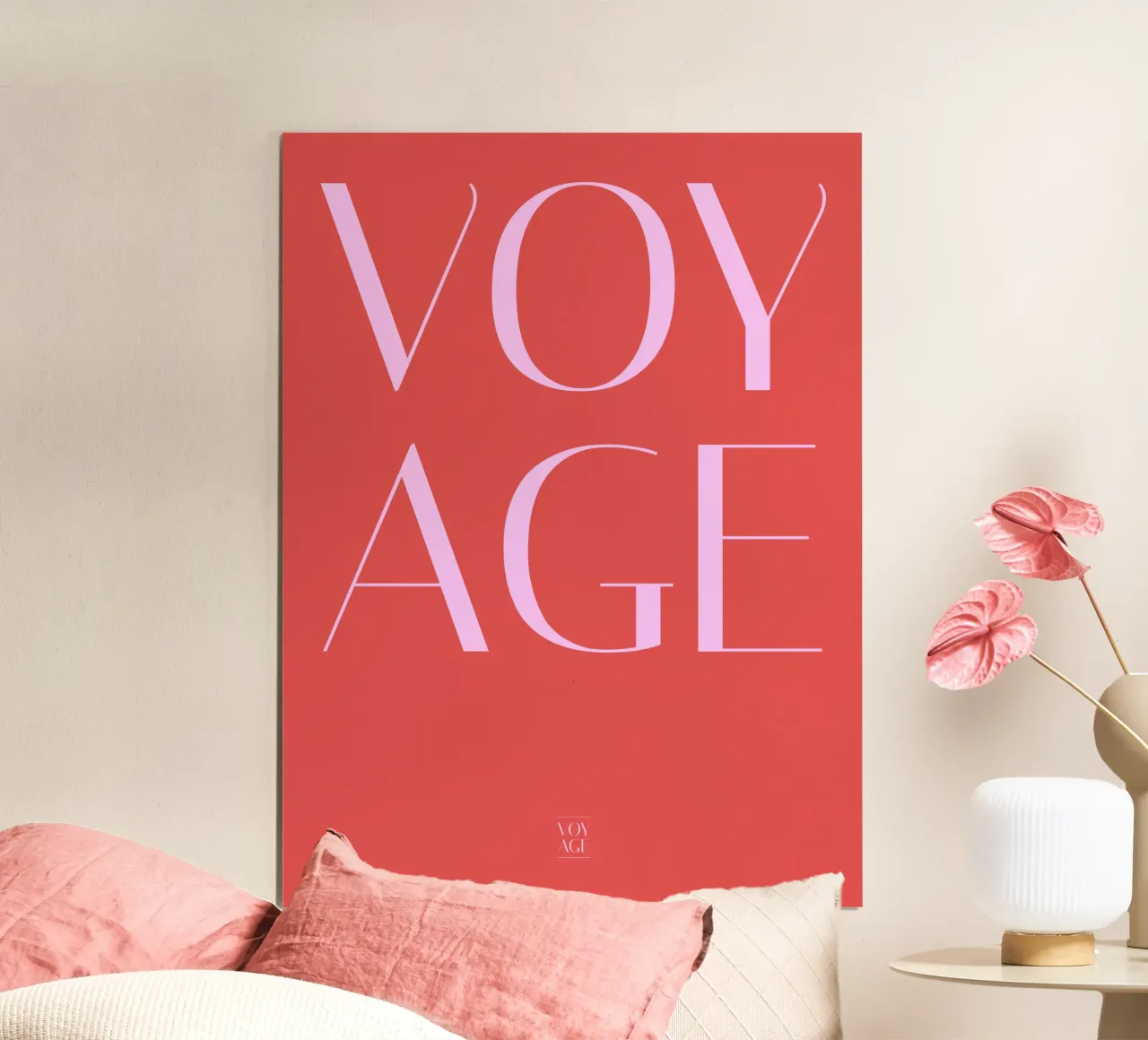 Voyage II poster con telaio in legno da Bureau Purpur