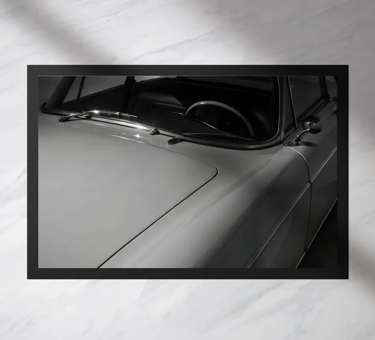 Monochrome Oldtimer Fußmatte von CAR EDITION