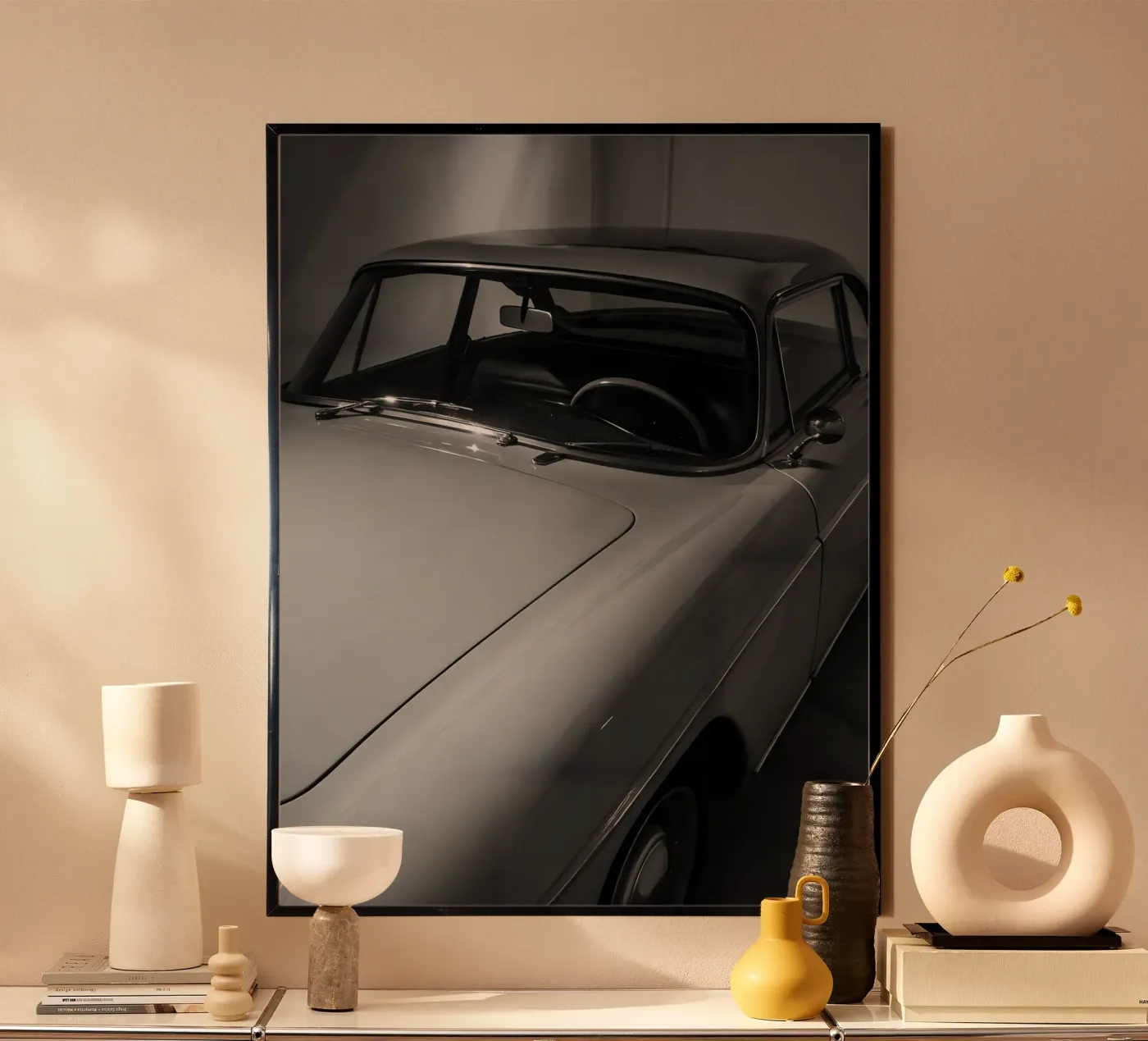 Monochrome Classic Cars Poster von CAR EDITION