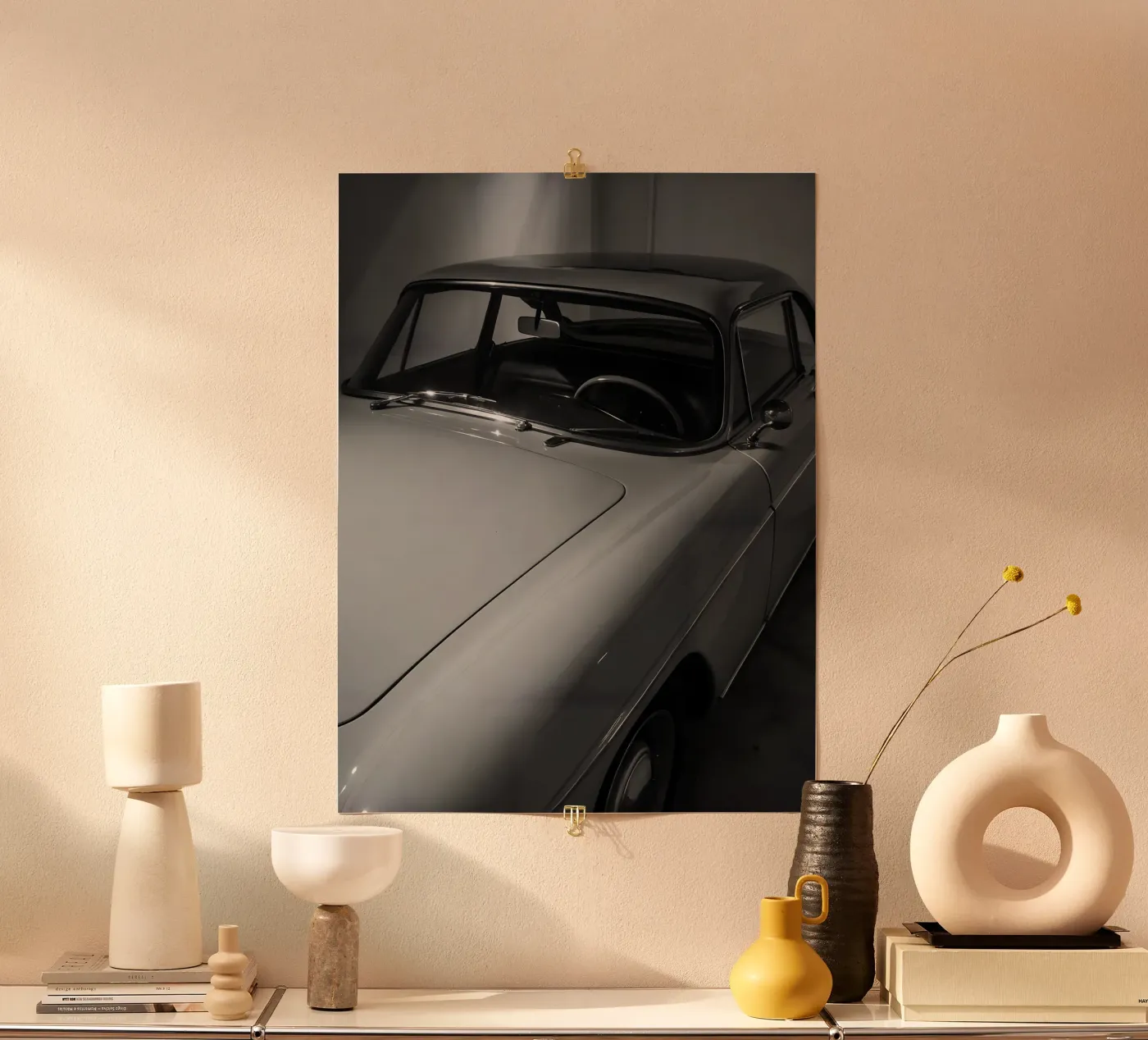 Monochrome Oldtimer Poster von CAR EDITION