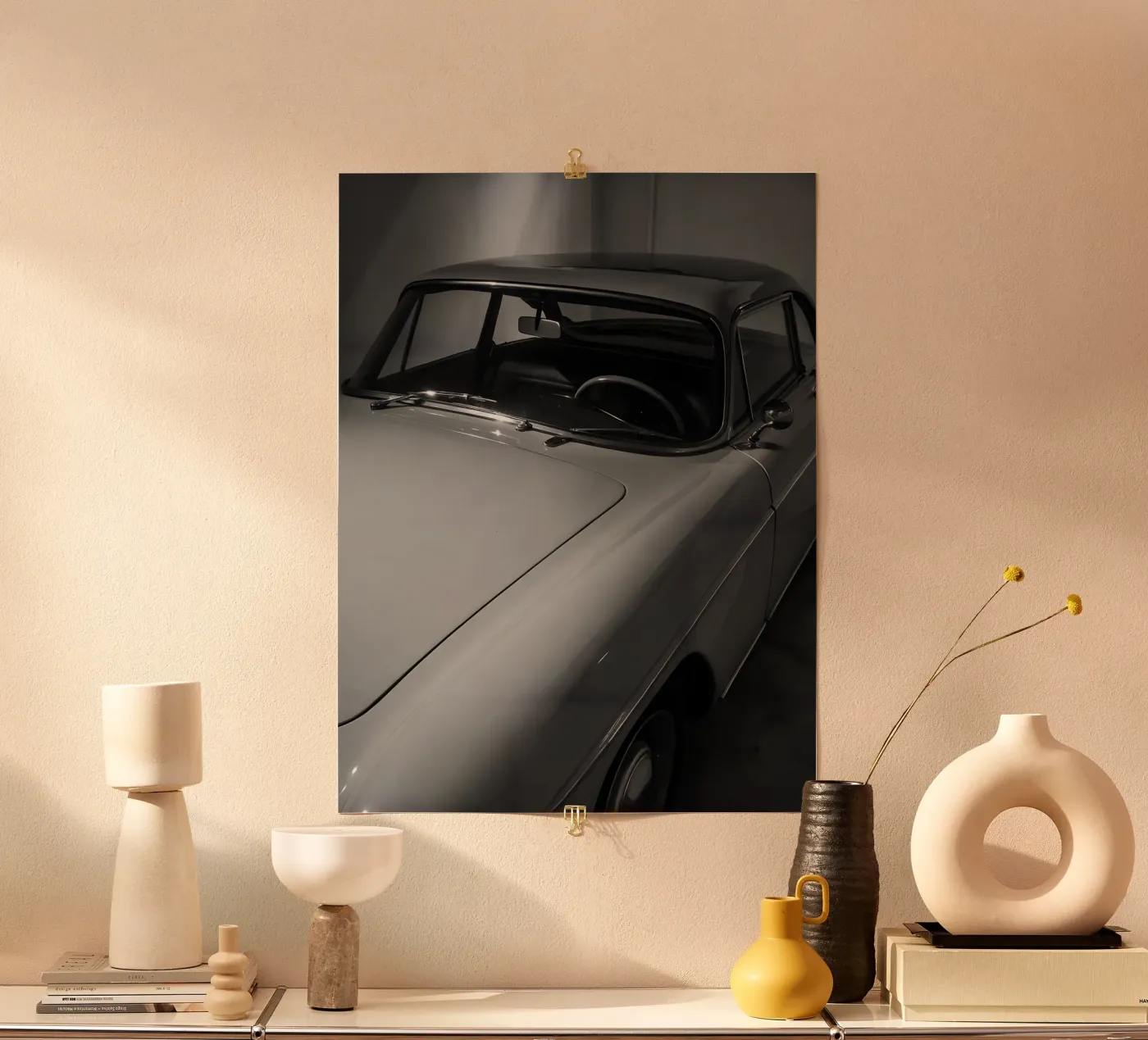 Monochrome Classic Cars Poster von CAR EDITION